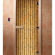 Дверь стеклянная DoorWood с фотопечатью «Бамбук»