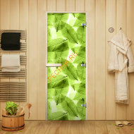 Дверь стеклянная Арта Креатив Мохито, осина