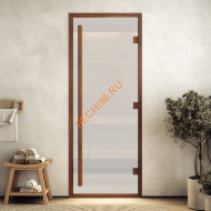 Дверь стеклянная DoorWood Хамам АРТ Wood 41 сатин