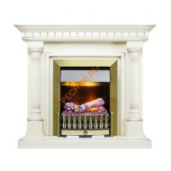 Электрокамин Dimplex Dallas с очагом Danville Antique Brass FB2 слоновая кость