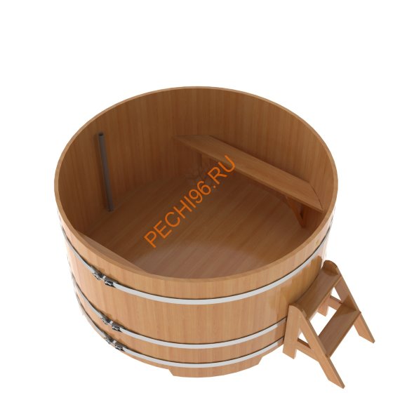 Купель для бани BentWood круглая из лиственницы Премиум, D 2,0м