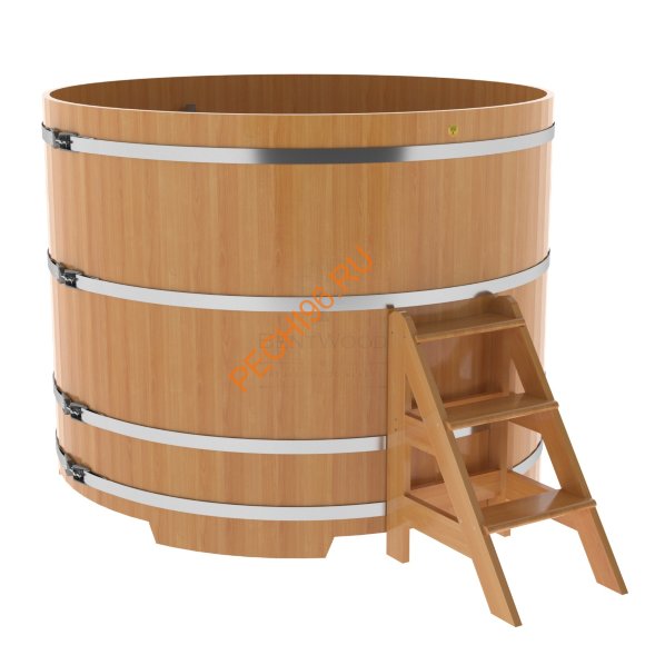 Купель для бани BentWood круглая из лиственницы Премиум, D 2,0м