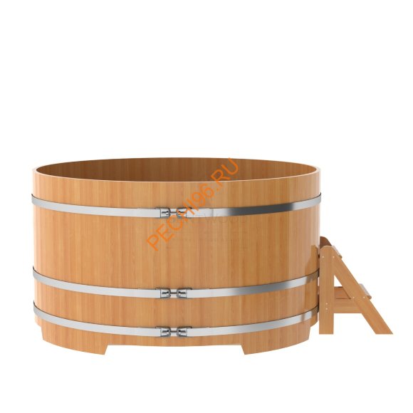Купель для бани BentWood круглая из лиственницы Премиум, D 2,0м