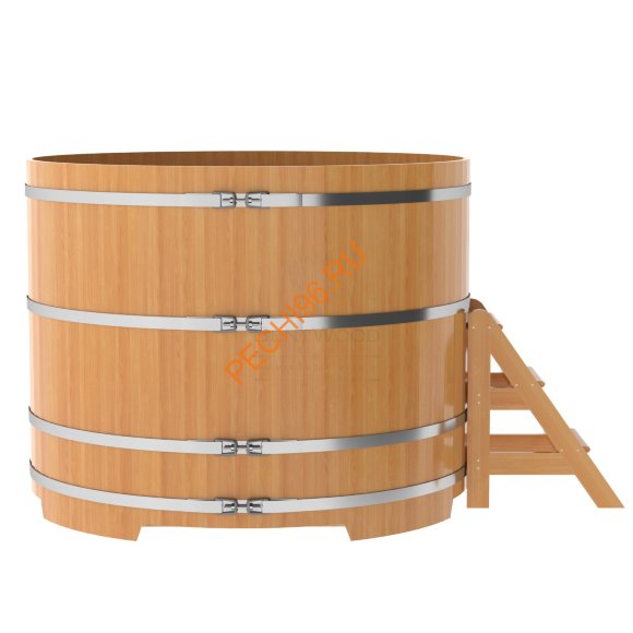 Купель для бани BentWood круглая из лиственницы Премиум, D 2,0м