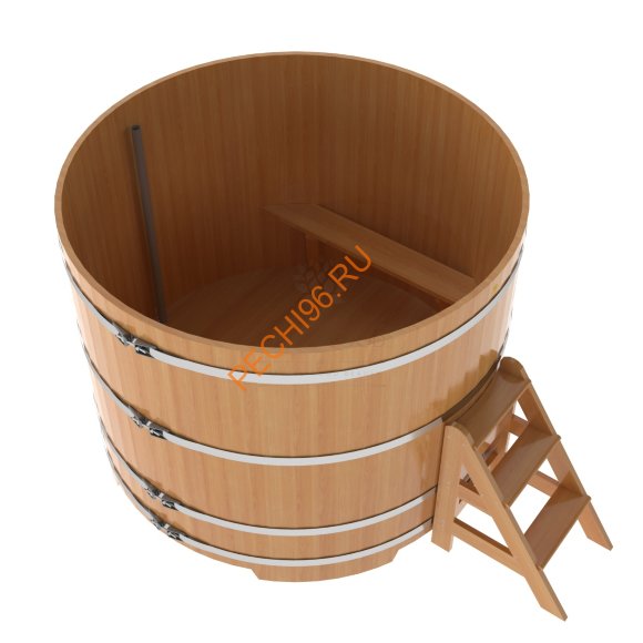 Купель для бани BentWood круглая из лиственницы Премиум, D 2,0м