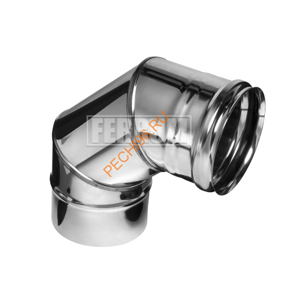 Отвод 90° Феррум, нержавейка AISI 430-0,8 мм, d 120 мм