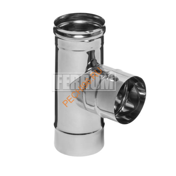 Тройник 90° Феррум, нержавейка AISI 430-0,5 мм, d 115 мм
