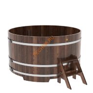 Купель для бани BentWood круглая из морёной лиственницы Премиум, D1,8 м