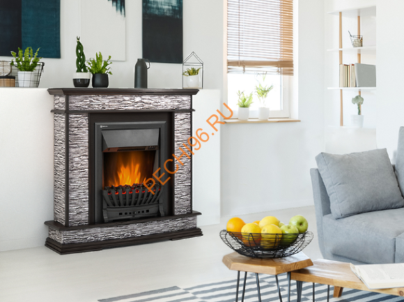 Электрокамин Electrolux Classic EFP/P-1020LS с порталом Firelight Scala Classic, сланец серый