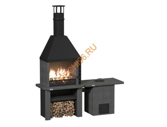 Объединённые печи 2 в 1 с печью-тандыром Графит