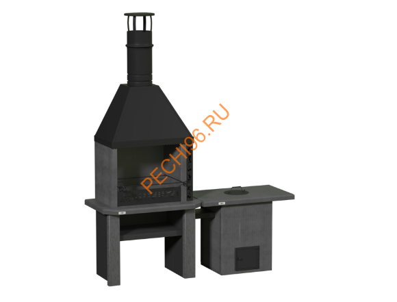 Объединённые печи 2 в 1 с печью-тандыром Графит