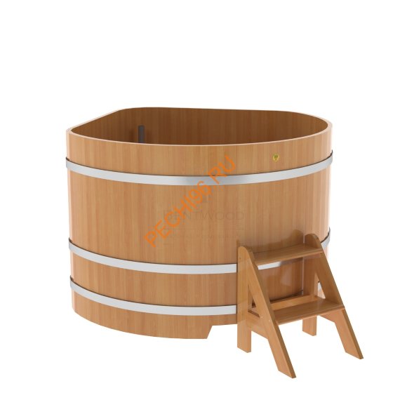 Купель для бани BentWood угловая из лиственницы Премиум, 1,37х1,37 м