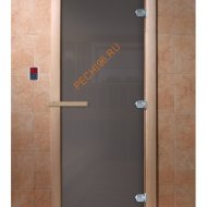 Дверь стеклянная DoorWood графит, 1900х700 мм