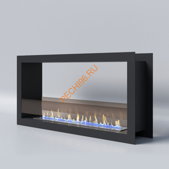 Биокамин Русский огонь Честер Сквозной 1000 встраиваемый