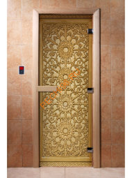 Дверь стеклянная DoorWood с фотопечатью «Ажур»