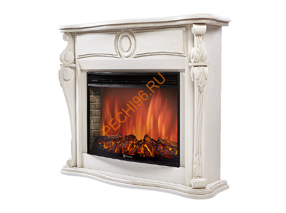 Электрокамин Electrolux EFP/P-3020LS с порталом Firelight Ovatio 30, беленый дуб