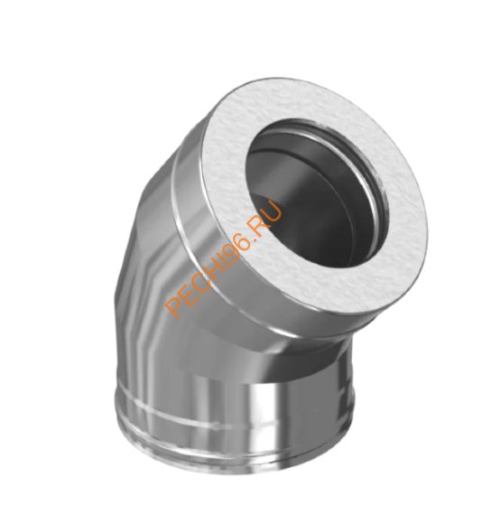 Сэндвич колено 45° Титан KraftBerg, d 80/160 321/430-0,5/0,5мм