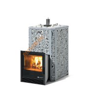 Печь банная ИзиСтим Ялта 15 К Хохлома серая