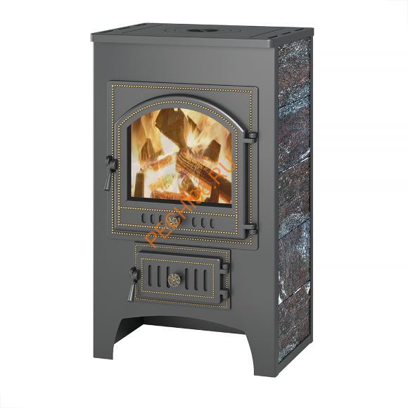 Печь-Камин Везувий ПК-01(205) с плитой, Амфиболит