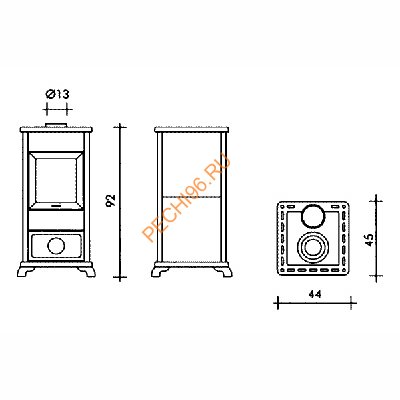 Печь-камин EdilKamin DECOR CUOIO