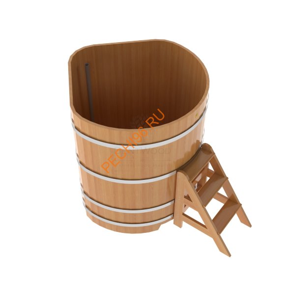 Купель для бани BentWood угловая из лиственницы Премиум, 1,19х1,19 м