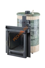 Печь банная Ферингер Макси ПФ Жадеит перенесённый рисунок+Окаменевшее дерево