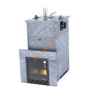 Печь банная ИзиСтим Анапа в кожухе из талькохлорита с боковым подключением