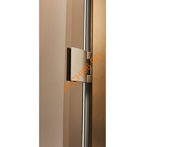 Дверь стеклянная Grandis GS 7х19-B-S-BR коробка алюминий Brasch, ручка Абаш