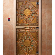 Дверь стеклянная DoorWood с фотопечатью «Восточный узор»