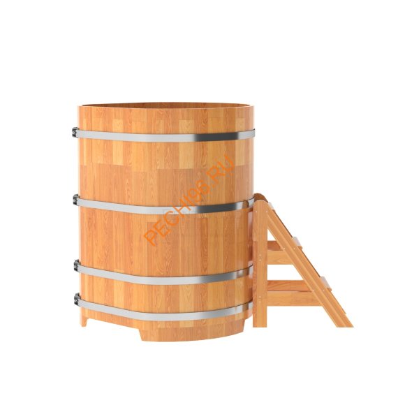 Купель для бани BentWood угловая из сращённой лиственницы, 1,03х1,03 м