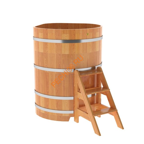 Купель для бани BentWood угловая из сращённой лиственницы, 1,03х1,03 м