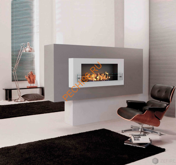 Биокамин ZeFire ORION 900 с белой рамкой