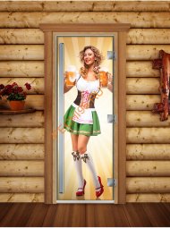 Дверь стеклянная DoorWood «Престиж», 700х1900мм, с фотопечатью «Магдалена»