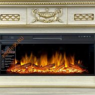 Электрокамин Royal Flame Corsica слоновая кость с патиной с очагом Vision 42 LOG LED