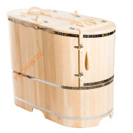 Фитобочка НКЗ OPTIMA PREMIUM кедровая овальная полулежачая ЛЮКС