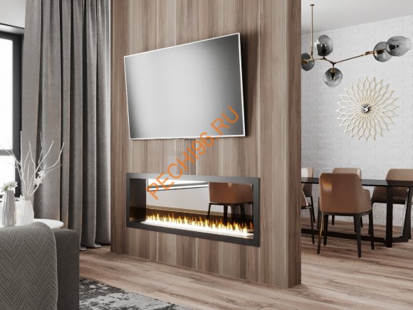 Биокамин Русский огонь Честер Сквозной 1500 встраиваемый