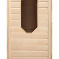 Дверь «Липа» восьмиугольное стекло коробка 1900х700 мм, осина