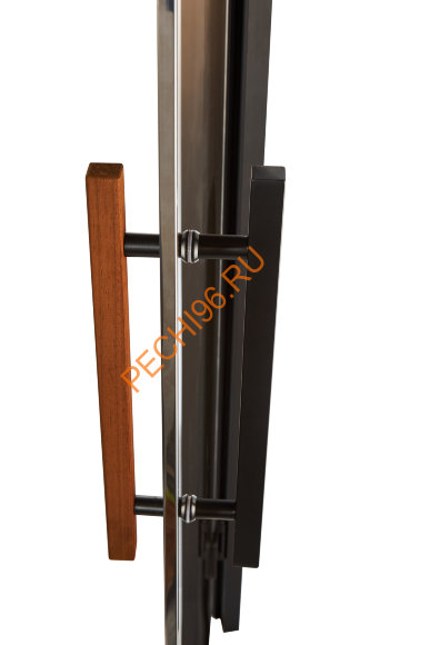 Дверь стеклянная Grandis GS 7х19-B-S-Bl коробка алюминий Diamond Black, ручка Термоабаш