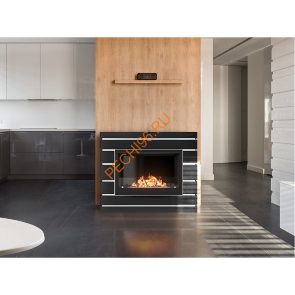 Биокамин Firelight BFP/P-2520, с порталом Moderno 25 шпон чёрный дуб