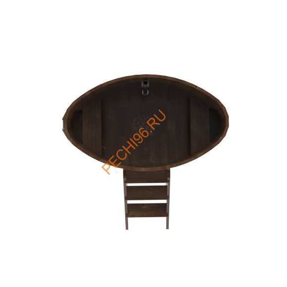 Купель для бани BentWood овальная из сращённой морёной лиственницы, 0,80х1,42 м