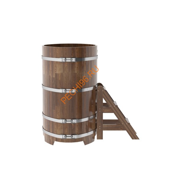 Купель для бани BentWood овальная из сращённой морёной лиственницы, 0,80х1,42 м