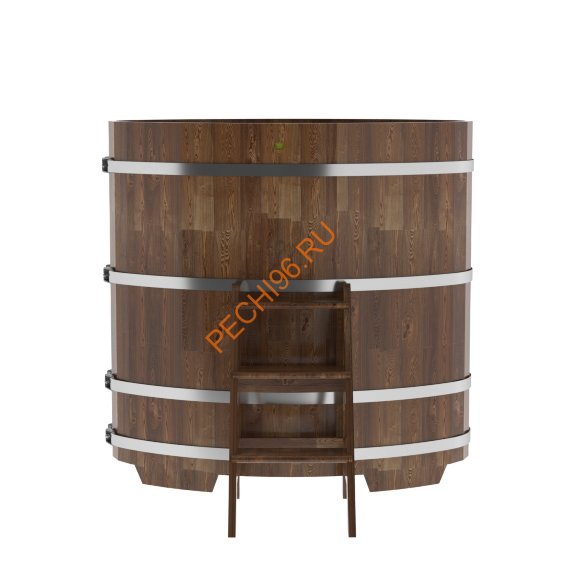 Купель для бани BentWood овальная из сращённой морёной лиственницы, 0,80х1,42 м