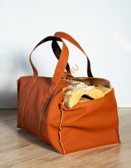 Дровница-сумка Fire&Wood Ottawa, экокожа медно-рыжая