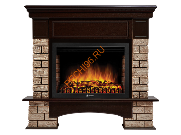 Электрокамин Electrolux EFP/P-2520LS с порталом Firelight Forte Wood 25, камень коричневый