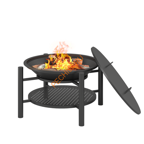 Чугунная Костровая чаша Везувий Fantastic D 700 Люкс + Электровертел Чугунная Костровая чаша Везувий Fantastic D 700 Люкс + Электровертел