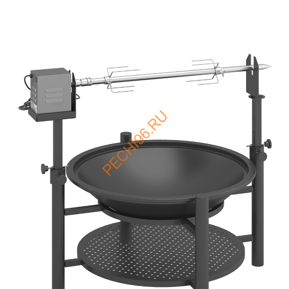 Чугунная Костровая чаша Везувий Fantastic D 700 Люкс + Электровертел Чугунная Костровая чаша Везувий Fantastic D 700 Люкс + Электровертел
