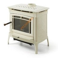 Чугунная печь-камин Hergom Manchester, кремовая