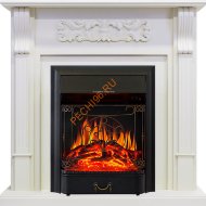 Электрокамин Royal Flame Venice фактурный белый с очагом Majestic FX