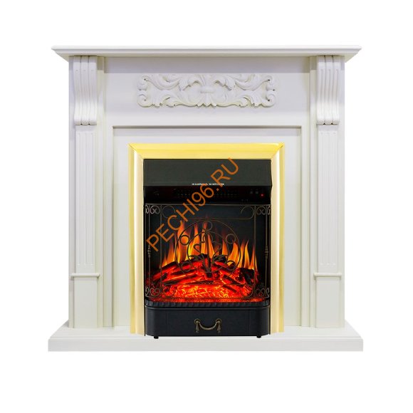 Электрокамин Royal Flame Venice фактурный белый с очагом Majestic FX