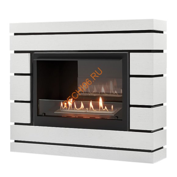 Биокамин Firelight BFP/P-2520, с порталом Moderno 25 шпон белый дуб